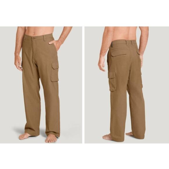 New NWT Jockey Outdoor Easy Fit Layering Pants Size 38 X 30 Tan Khaki - Picture 1 of 13
